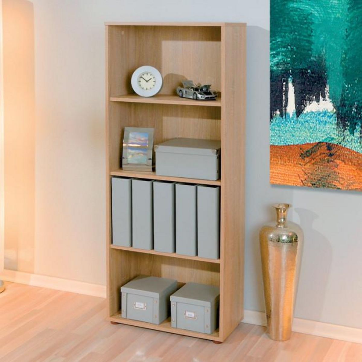 Paris Prix Étagère 4 Niveaux  Delnice  145cm Chêne Sonoma