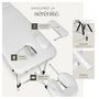 Voir la diapositive 3 : tectake Table de massage portable pliante 2 zones largeur 61 cm et rembourrage de 4 cm blanc