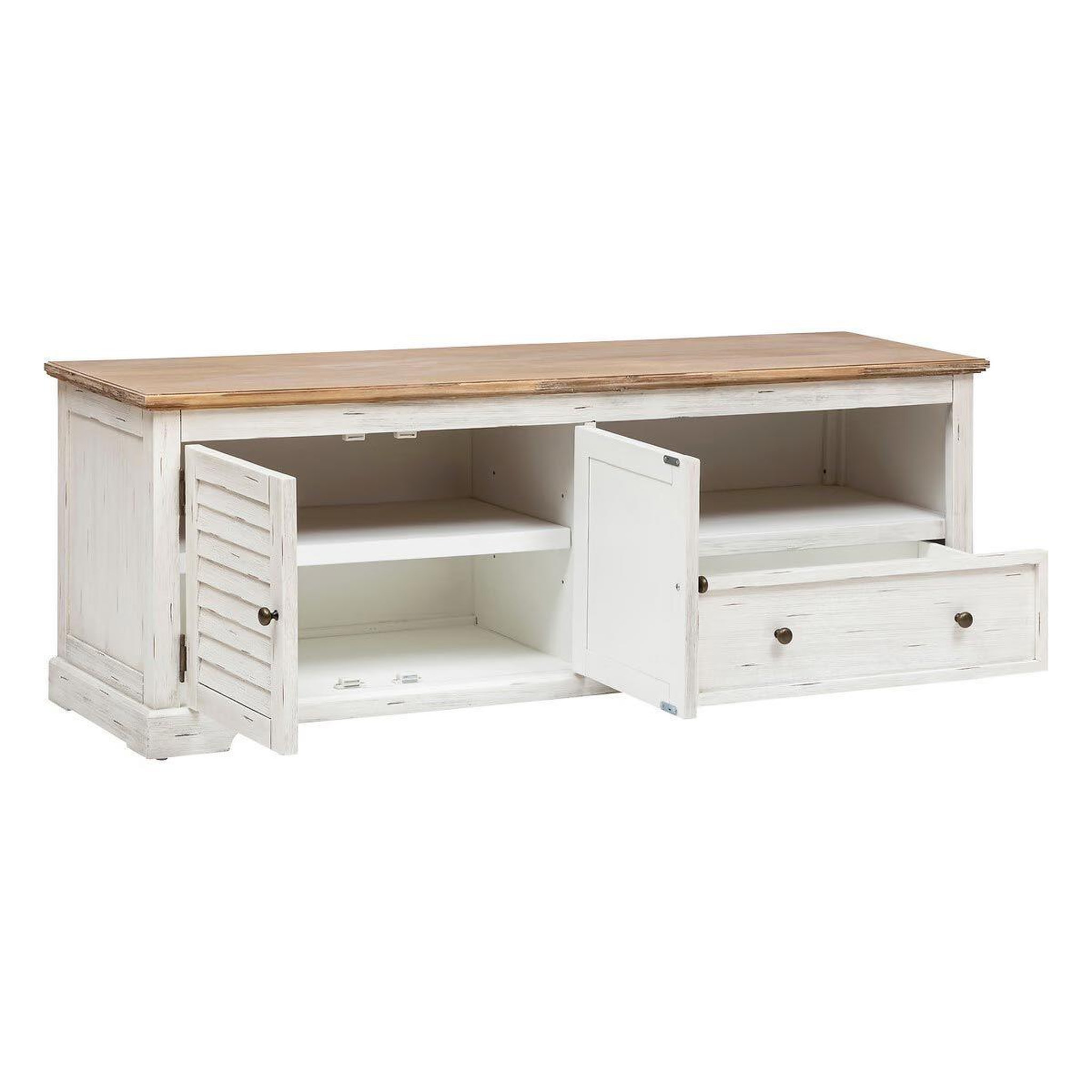 Voir la diapositive 2 : ATMOSPHERA Meuble tv 2 portes & 1 tiroir  olbia  140cm blanc