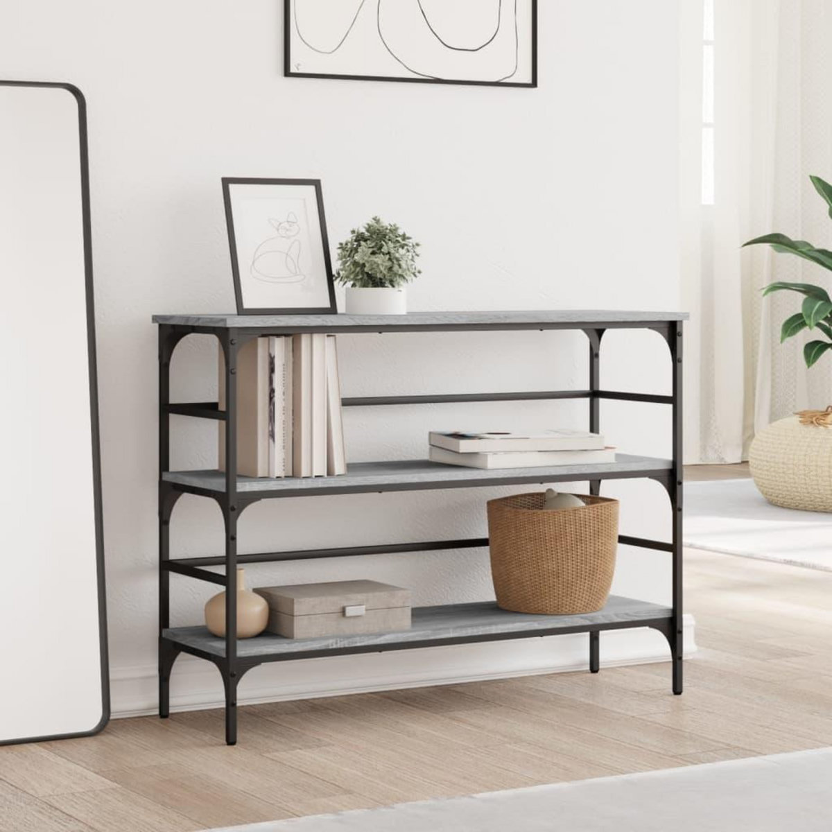 VIDAXL Table console sonoma gris 100x32x75 cm bois d'ingenierie