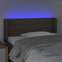 Voir la diapositive 4 : VIDAXL Tete de lit a LED Taupe 103x16x78/88 cm Tissu