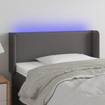 VIDAXL Tete de lit a LED Gris 103x16x78/88 cm Similicuir