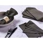 Voir la diapositive 2 : BJORN Serviette de table - 6 pièces - Lin et coton gris anthracite