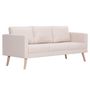 Voir la diapositive 3 : VIDAXL Ensemble de canape 2 pcs tissu creme