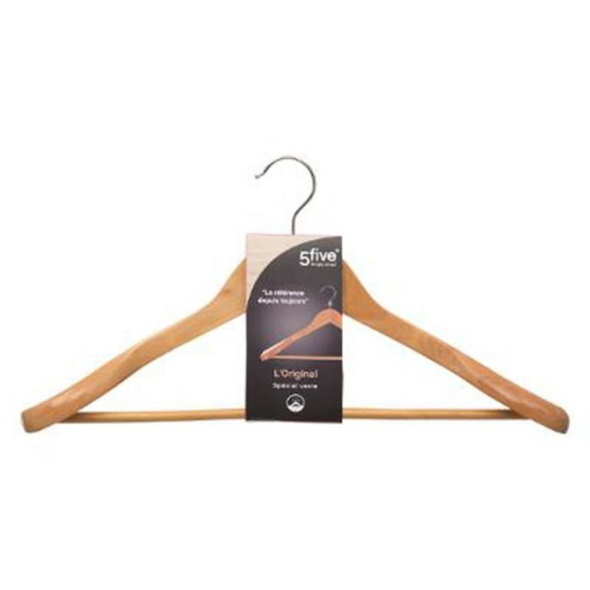 FIVE Cintre pour Veste en Bois 44cm Naturel