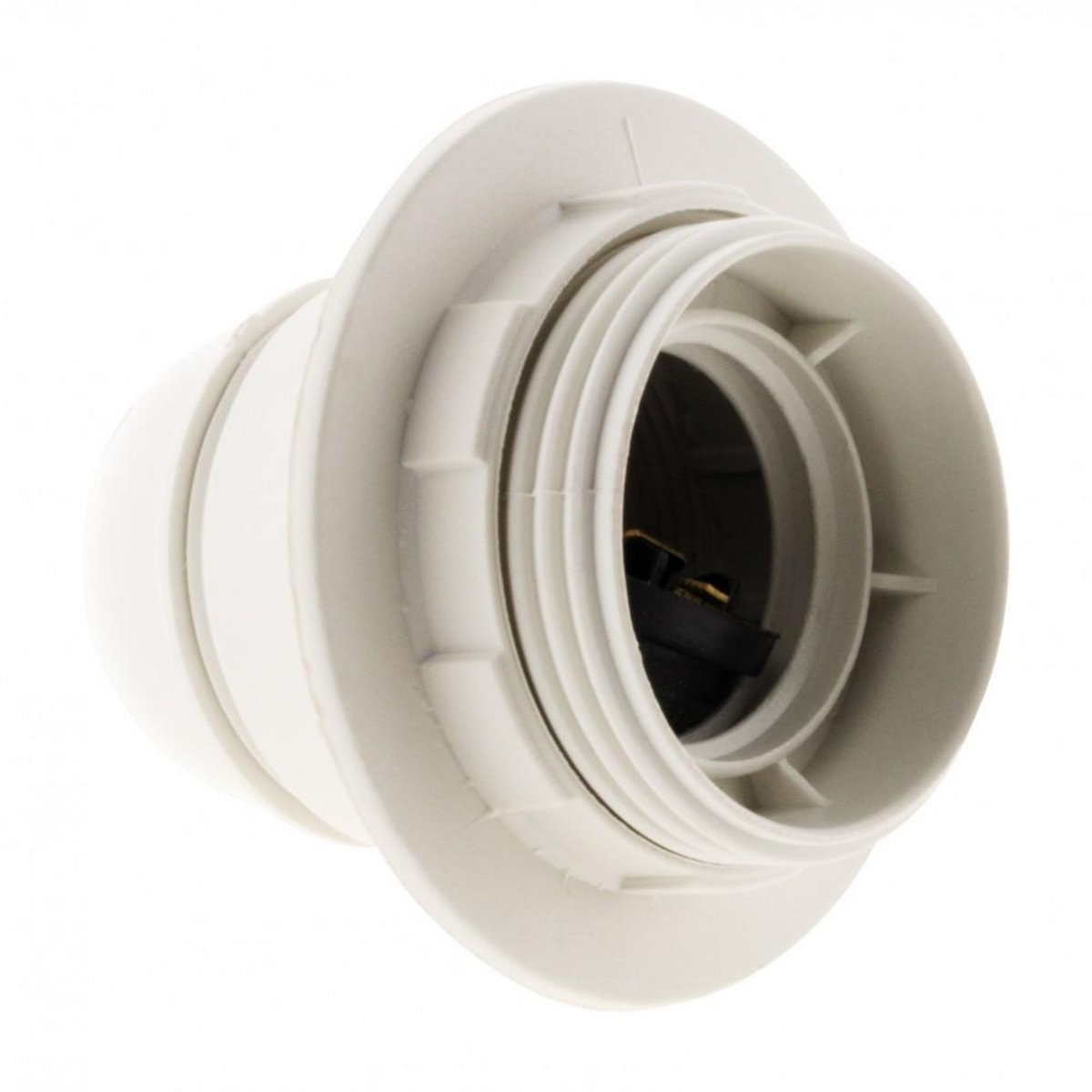 CENTRALE BRICO Douille E27 filete polyester blanc