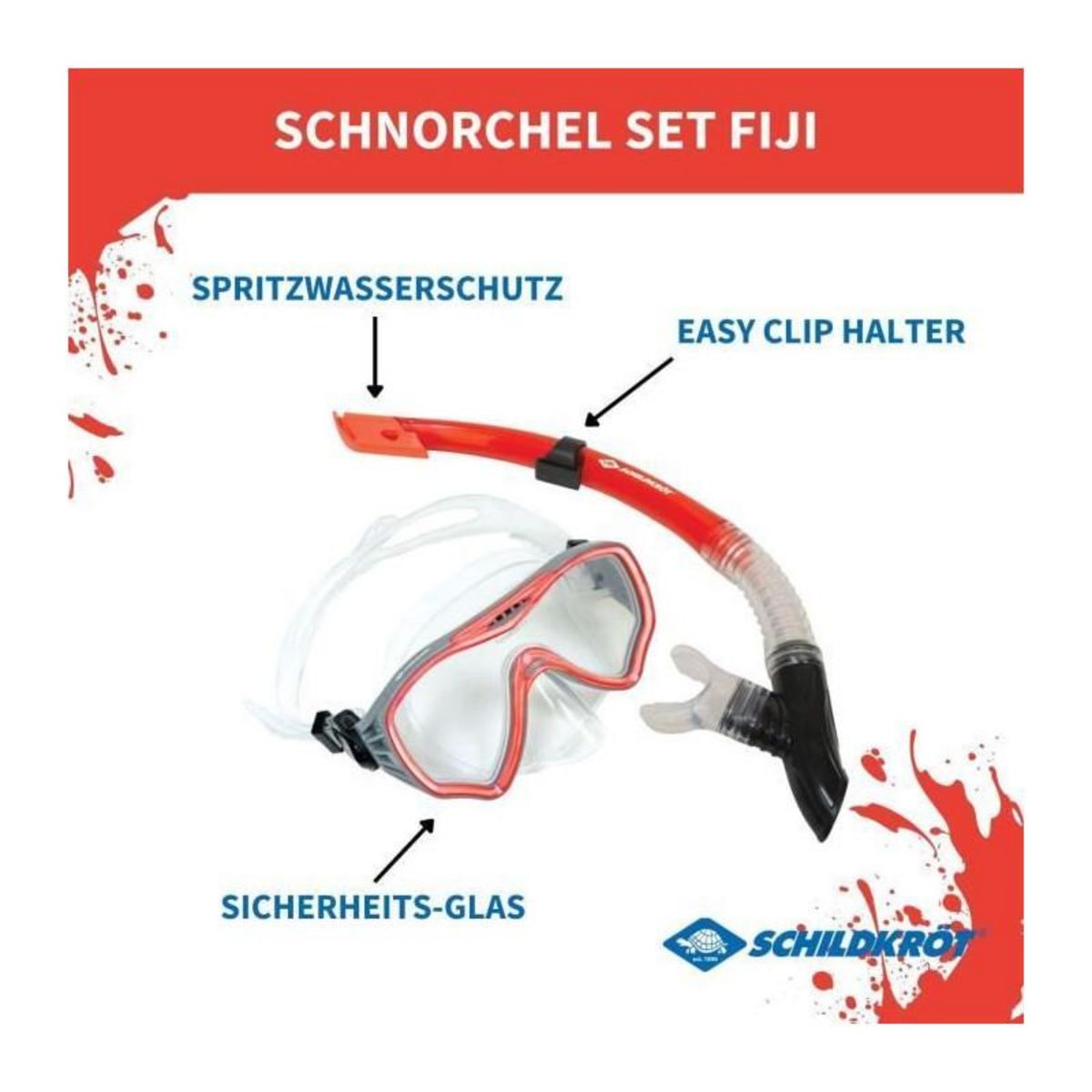 SCHILDKROT Schildkröt Fun Sports Set de Plongée Mixte Adulte, Fiji, Taille Unique - 940012