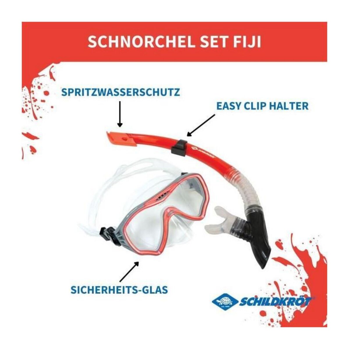 SCHILDKROT Schildkröt Fun Sports Set de Plongée Mixte Adulte, Fiji, Taille Unique - 940012