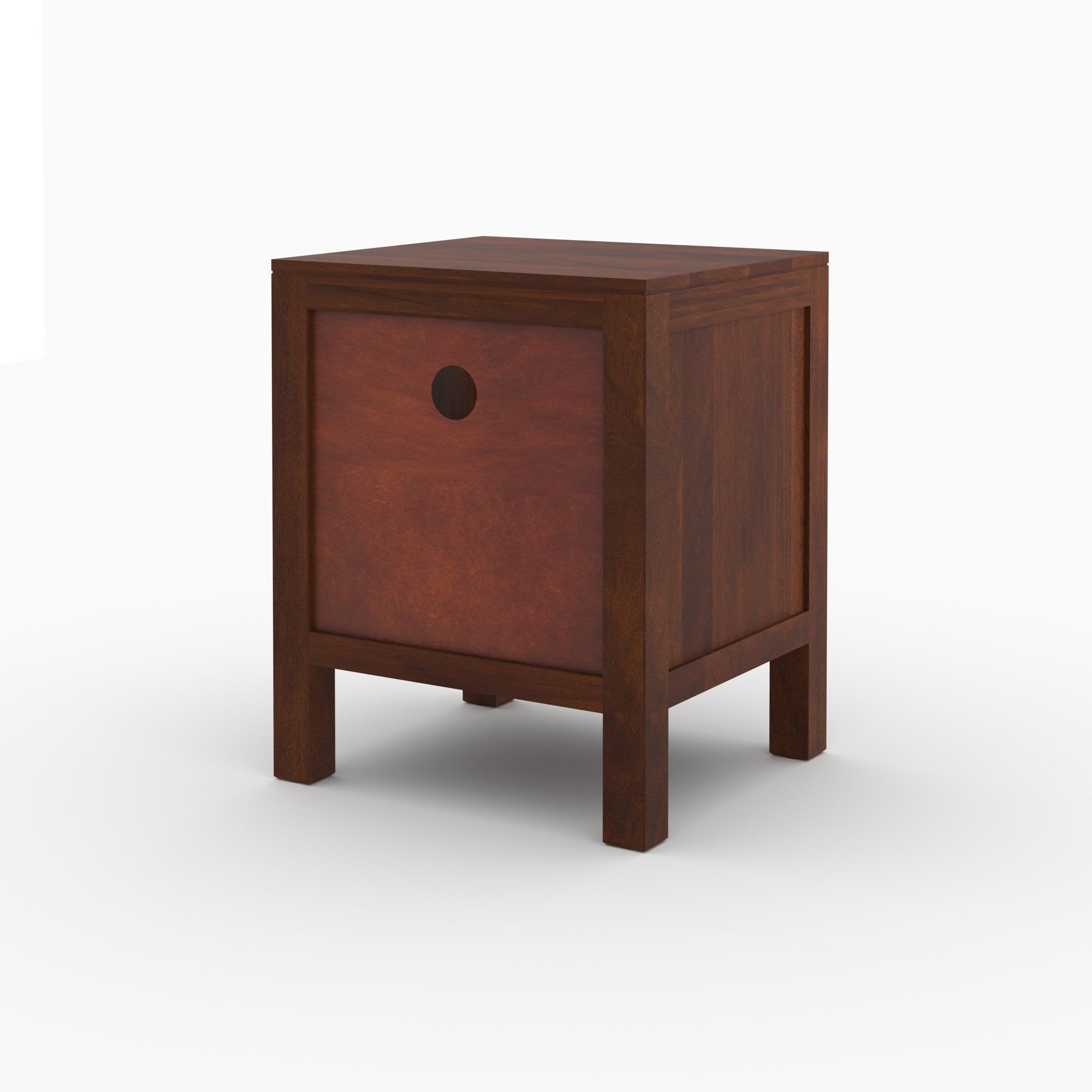 Voir la diapositive 3 : MAISON PAVANE Table de chevet en bois de manguier et cannage-tiki