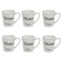 Voir la diapositive 1 : Paris Prix Lot de 6 Mugs en Porcelaine  Brooklyn  30cl Blanc