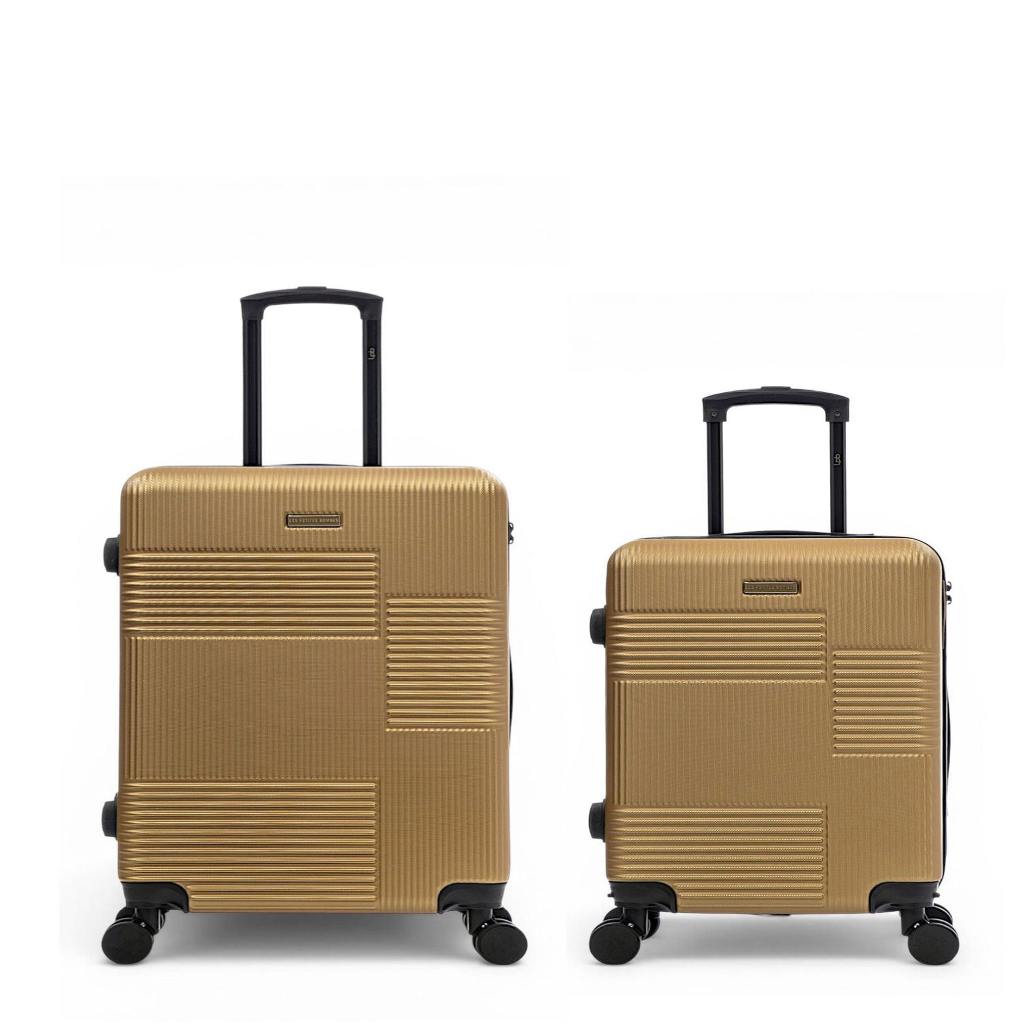 LES P'TITES BOMBES LPB Lot de 2 Valises Rigides Taille Moyenne et Cabine LIVIA