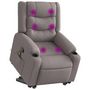 Voir la diapositive 1 : VIDAXL Fauteuil inclinable de massage Taupe Tissu
