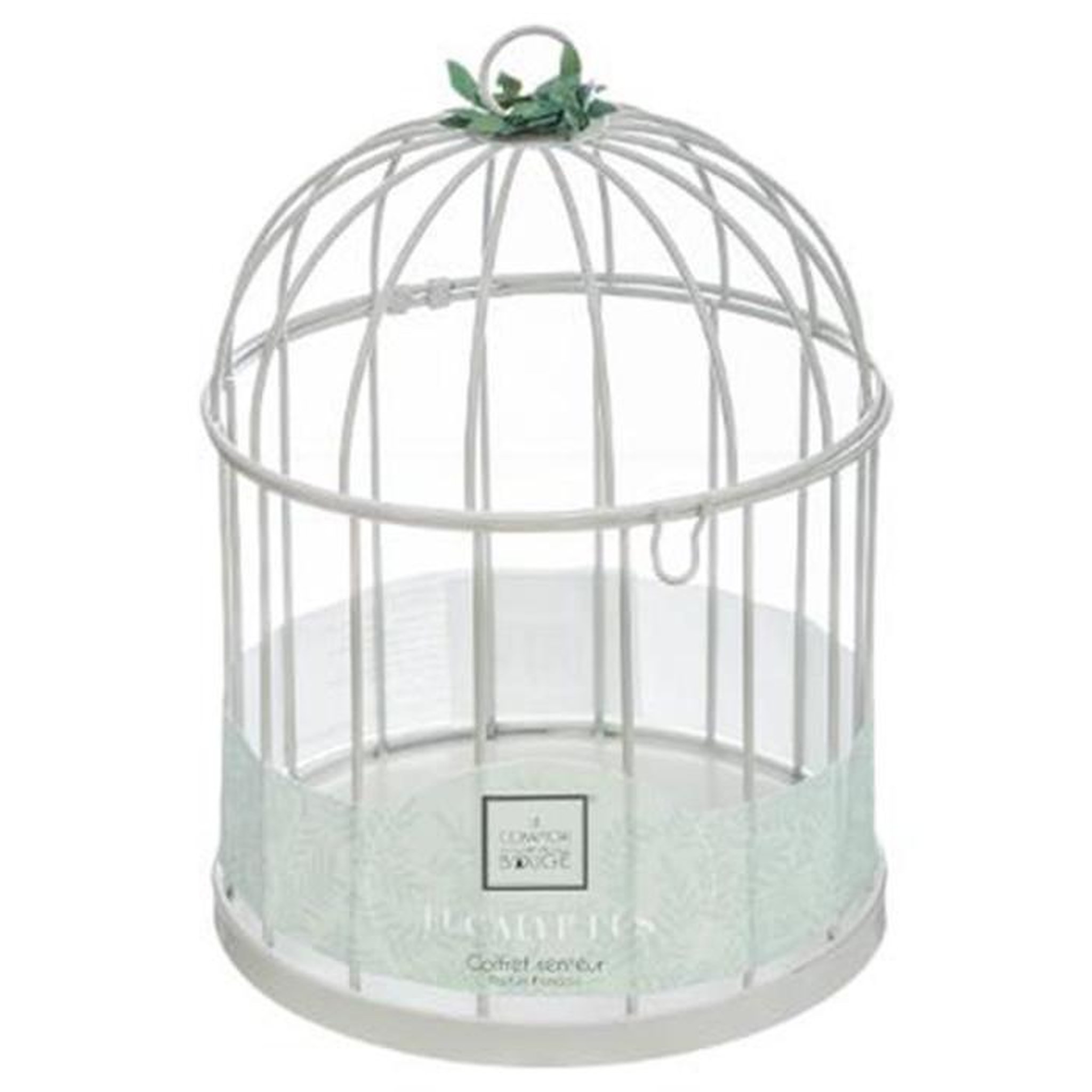 Voir la diapositive 4 : COMPTOIR DE LA BOUGIE Coffret de fragrances  cage  20cm eucalyptus