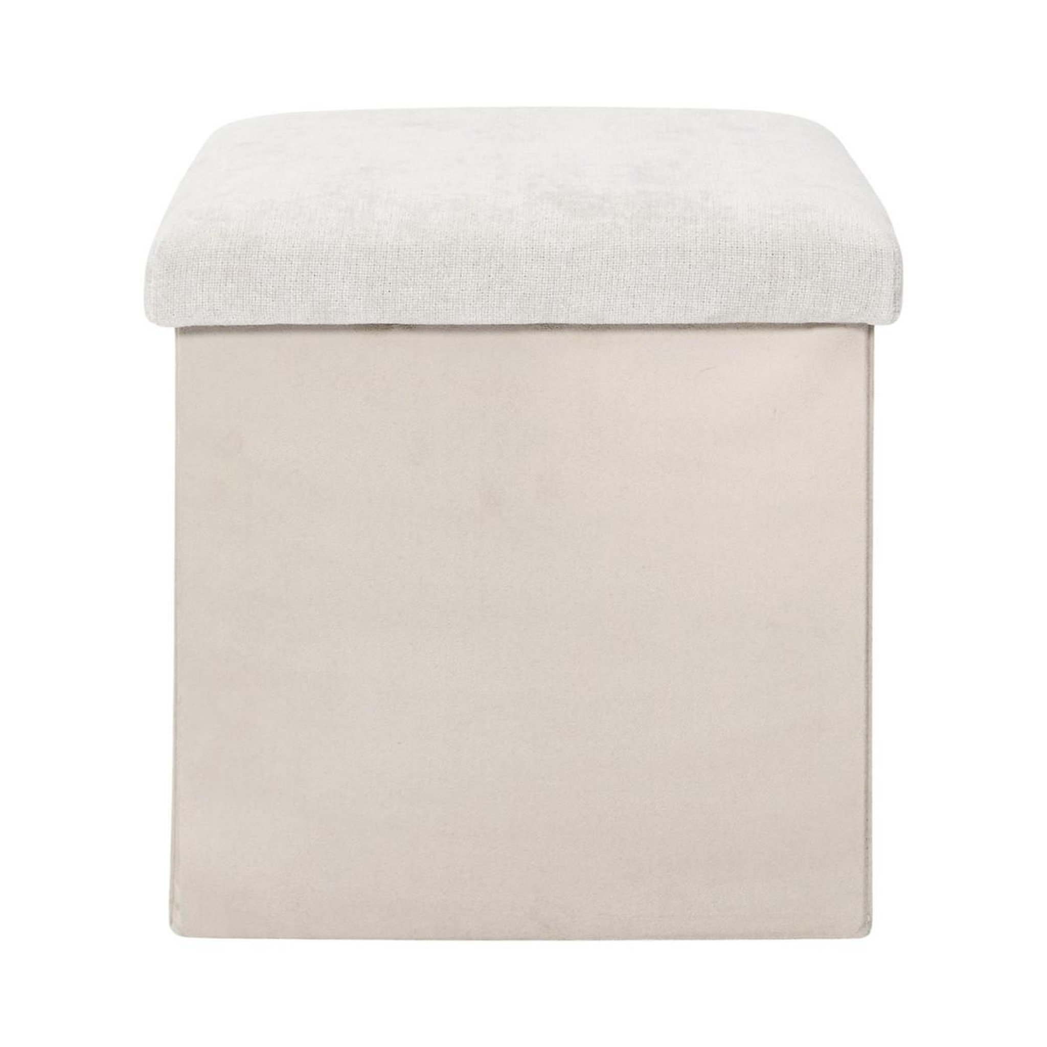 Voir la diapositive 2 : The Home Deco Factory Pouf coffre de rangement  emilia  38cm beige