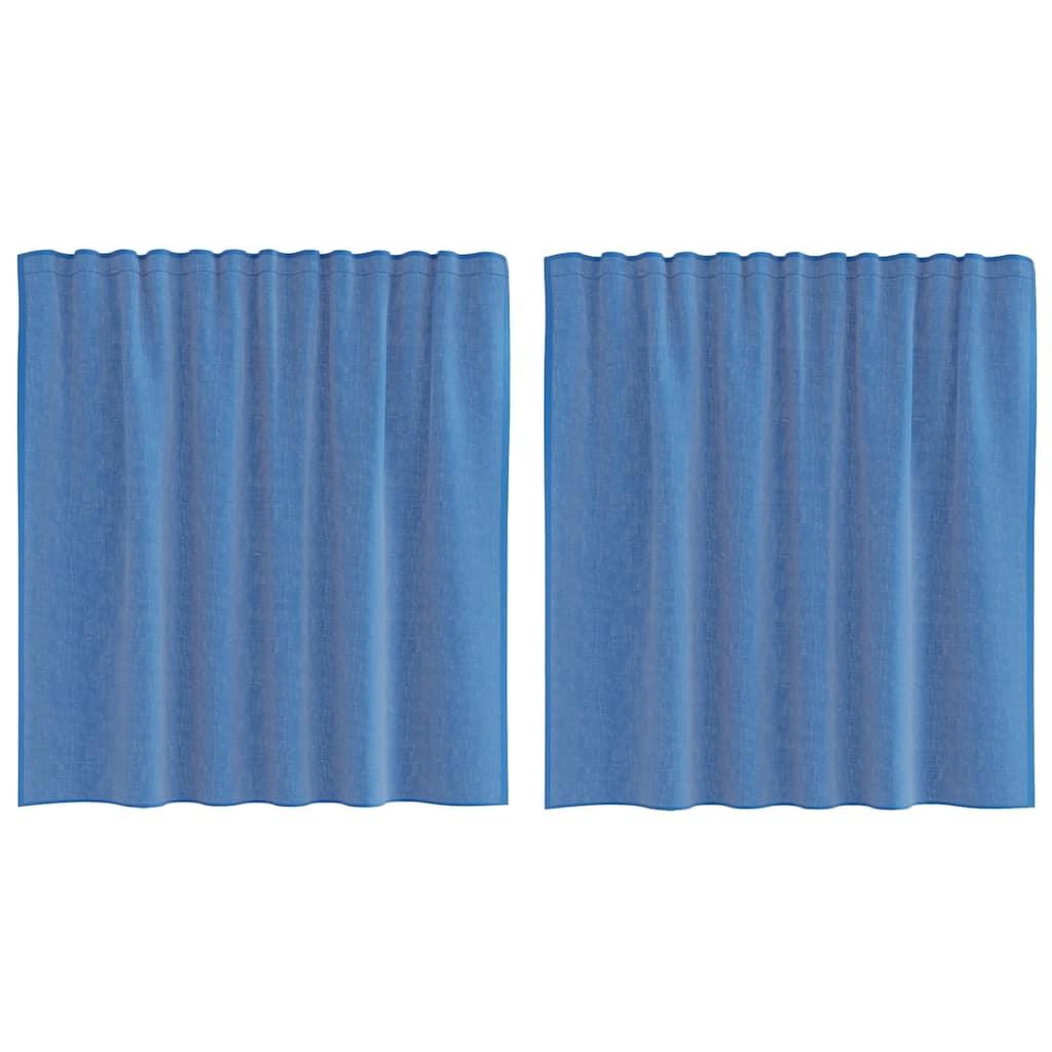 Voir la diapositive 2 : VIDAXL Rideaux en voile avec boucles 2 pcs bleu royal 140x140 cm