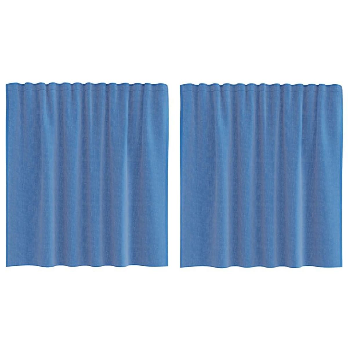 VIDAXL Rideaux en voile avec boucles 2 pcs bleu royal 140x140 cm