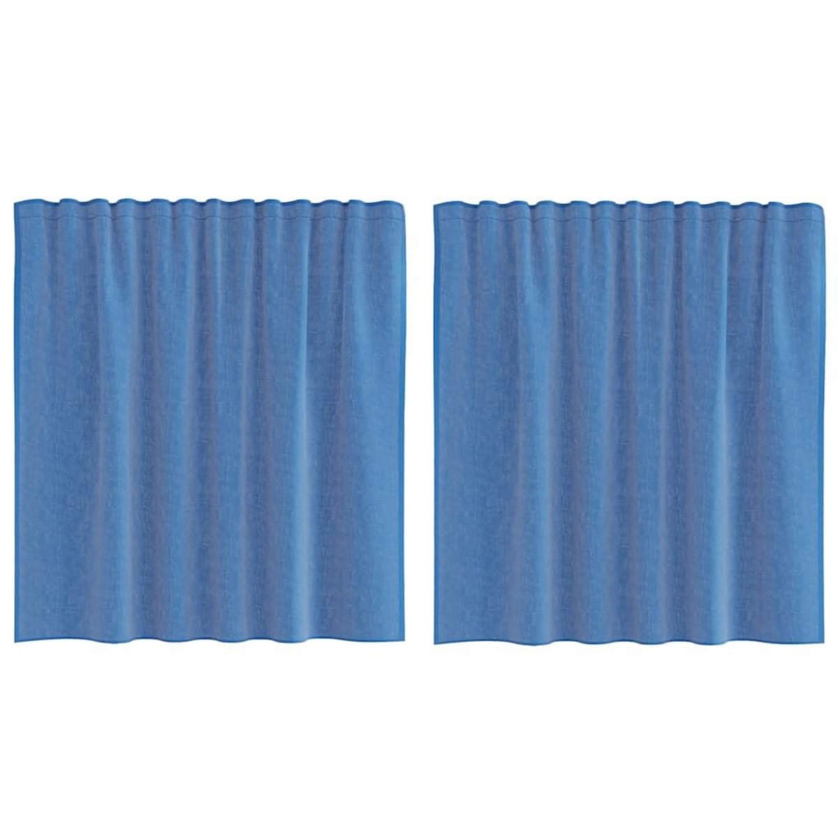VIDAXL Rideaux en voile avec boucles 2 pcs bleu royal 140x140 cm