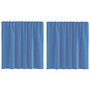 Voir la diapositive 2 : VIDAXL Rideaux en voile avec boucles 2 pcs bleu royal 140x140 cm