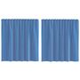 Voir la diapositive 2 : VIDAXL Rideaux en voile avec boucles 2 pcs bleu royal 140x140 cm