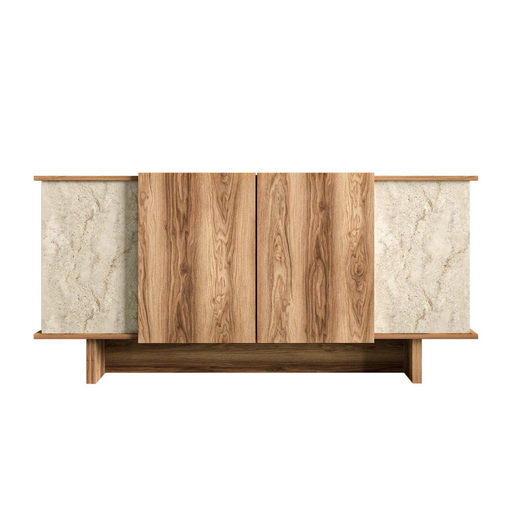 Habitat et Jardin Buffet en bois  diana  - 180 x 40 x 81 cm - travertin
