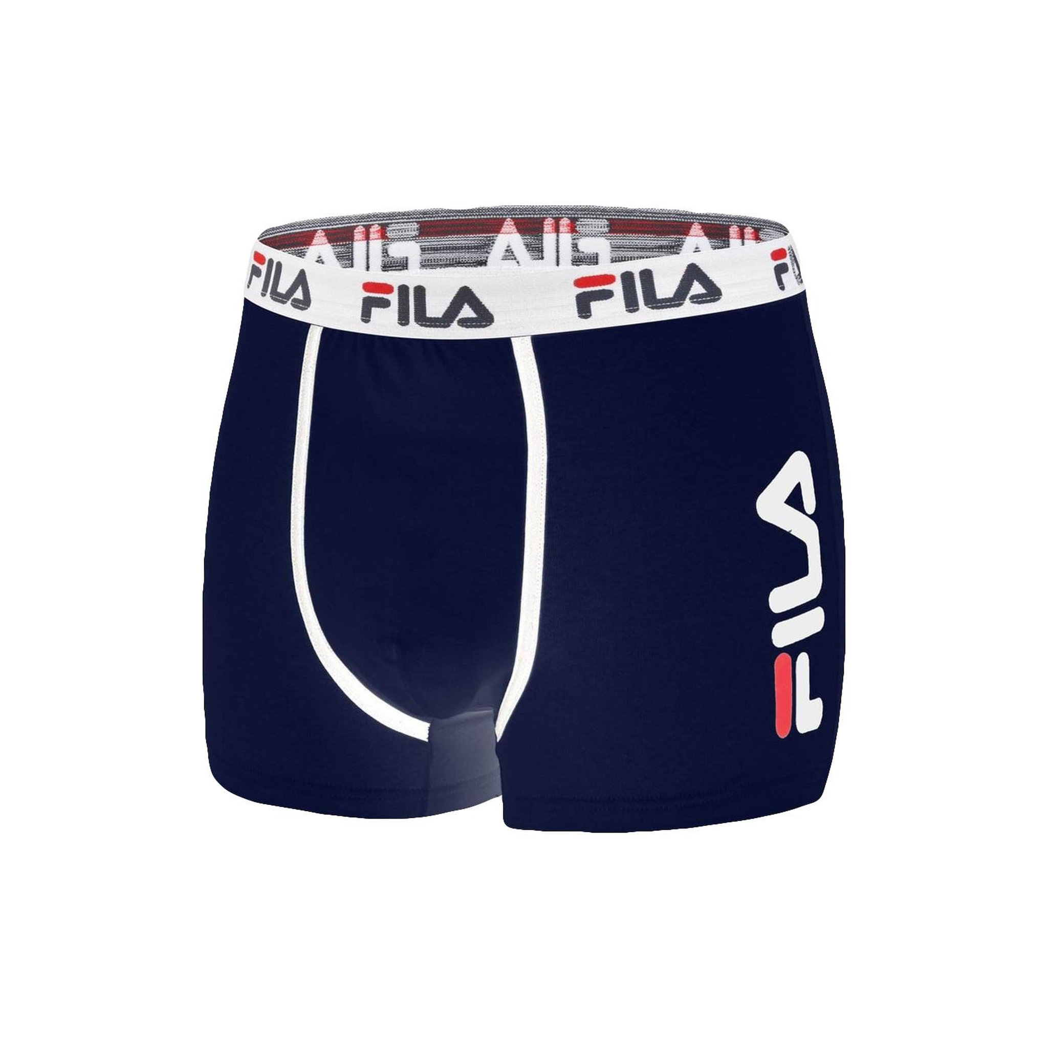 Voir la diapositive 3 : FILA Lot de 4 Boxers Homme FILA 5040 coton couleur Navy