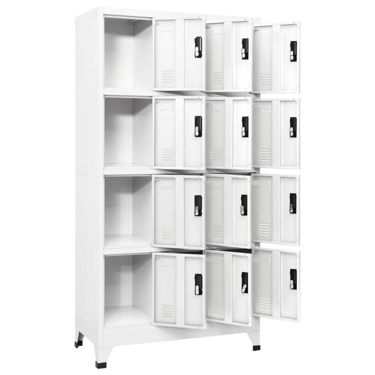 VIDAXL Armoire a casiers Blanc 90x45x180 cm Acier