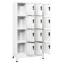 Voir la diapositive 3 : VIDAXL Armoire a casiers Blanc 90x45x180 cm Acier