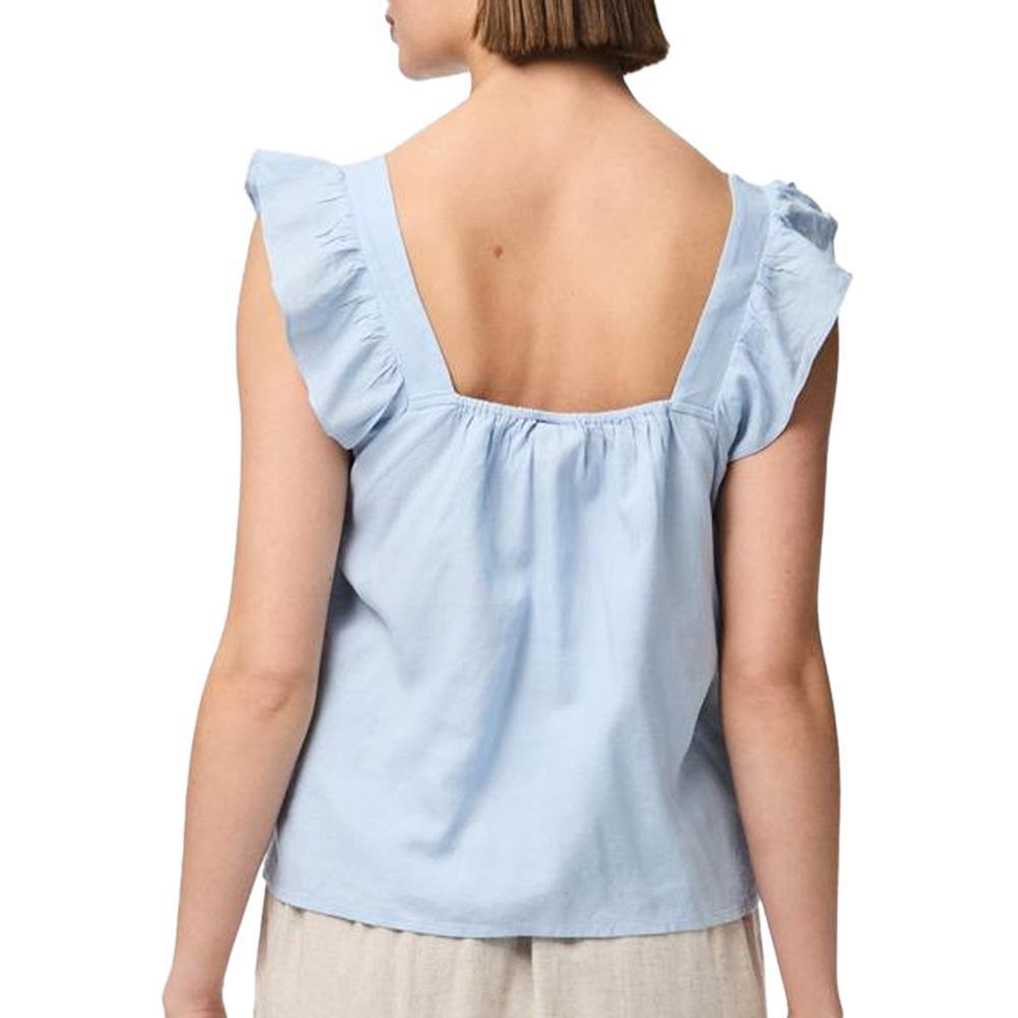 Voir la diapositive 2 : Pieces Débardeur Bleu Femme Pieces Pia