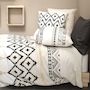 Voir la diapositive 3 : ATELIER DU COTON Parure de couette 100%coton 57fils/cm2 bohème