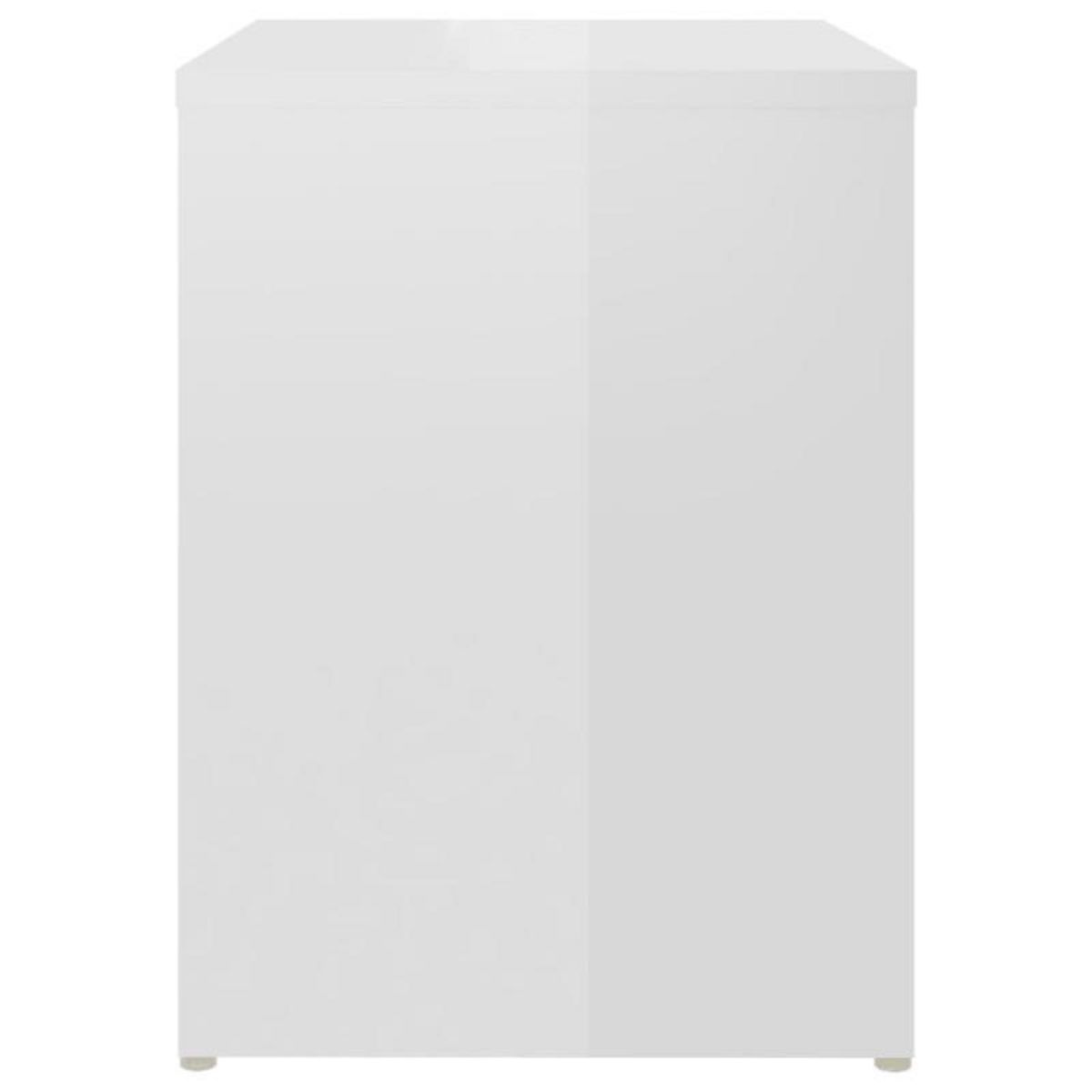 VIDAXL Tables de chevet 2pcs blanc brillant 40x30x40cm bois ingénierie