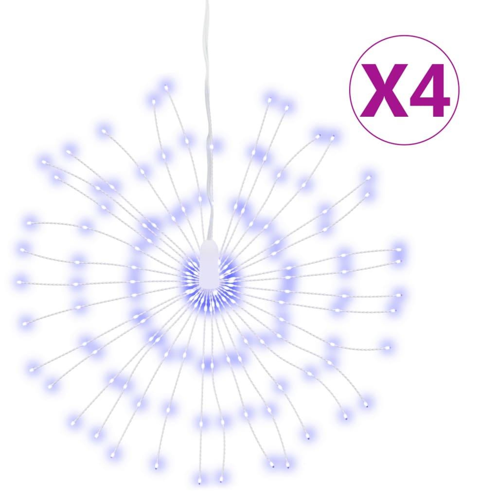 Voir la diapositive 2 : VIDAXL Etoile rayonnante de Noël 140 LED 4 pcs bleu 17 cm