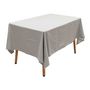 Voir la diapositive 2 : The Home Deco Factory Nappe rectangulaire vintage Little Market - L. 240 x l. 140 cm - Blanc