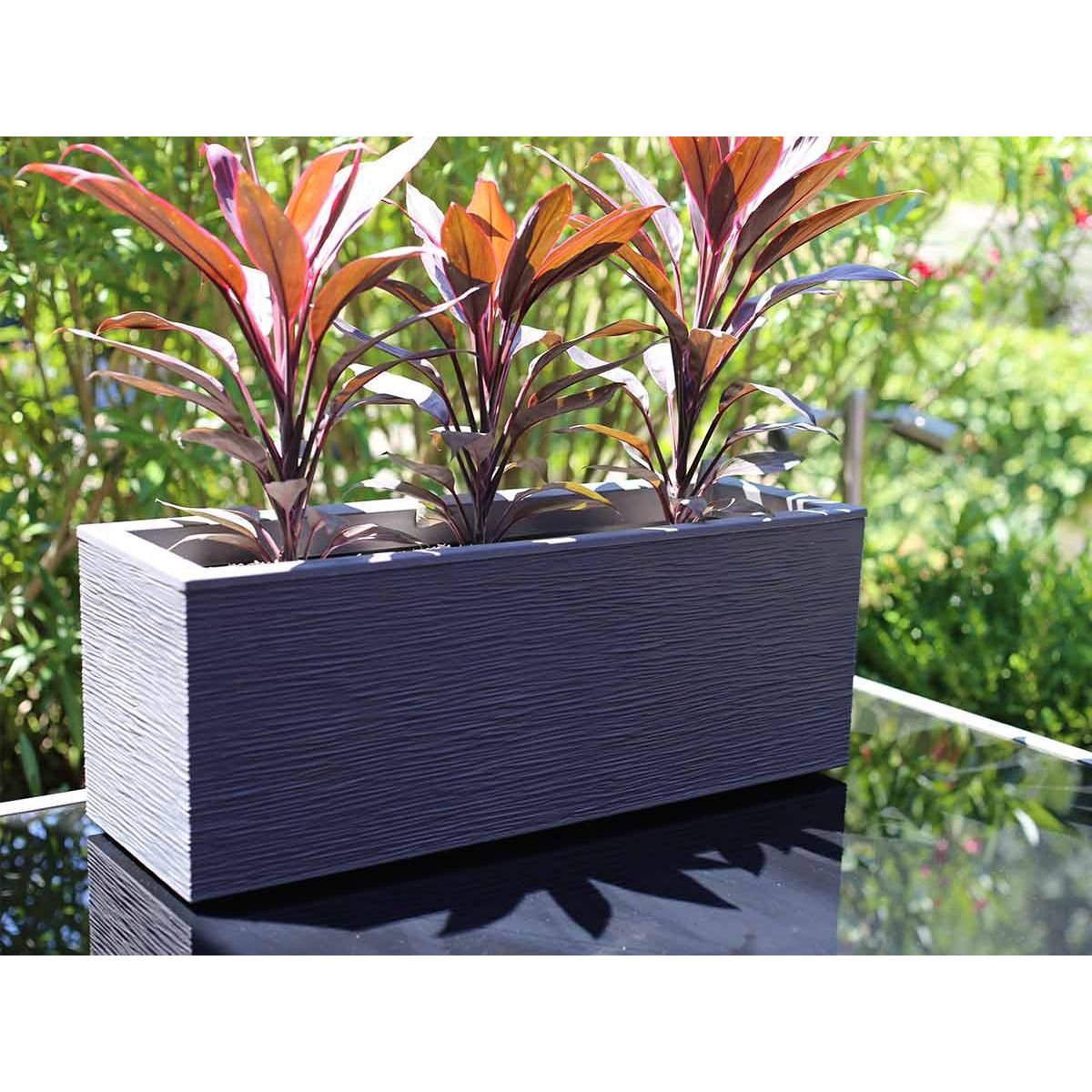 Eda Balconnière rectangulaire Graphit Up 59 x 19,5 x 22,8 cm - 25 L - Gris anthracite - Eda