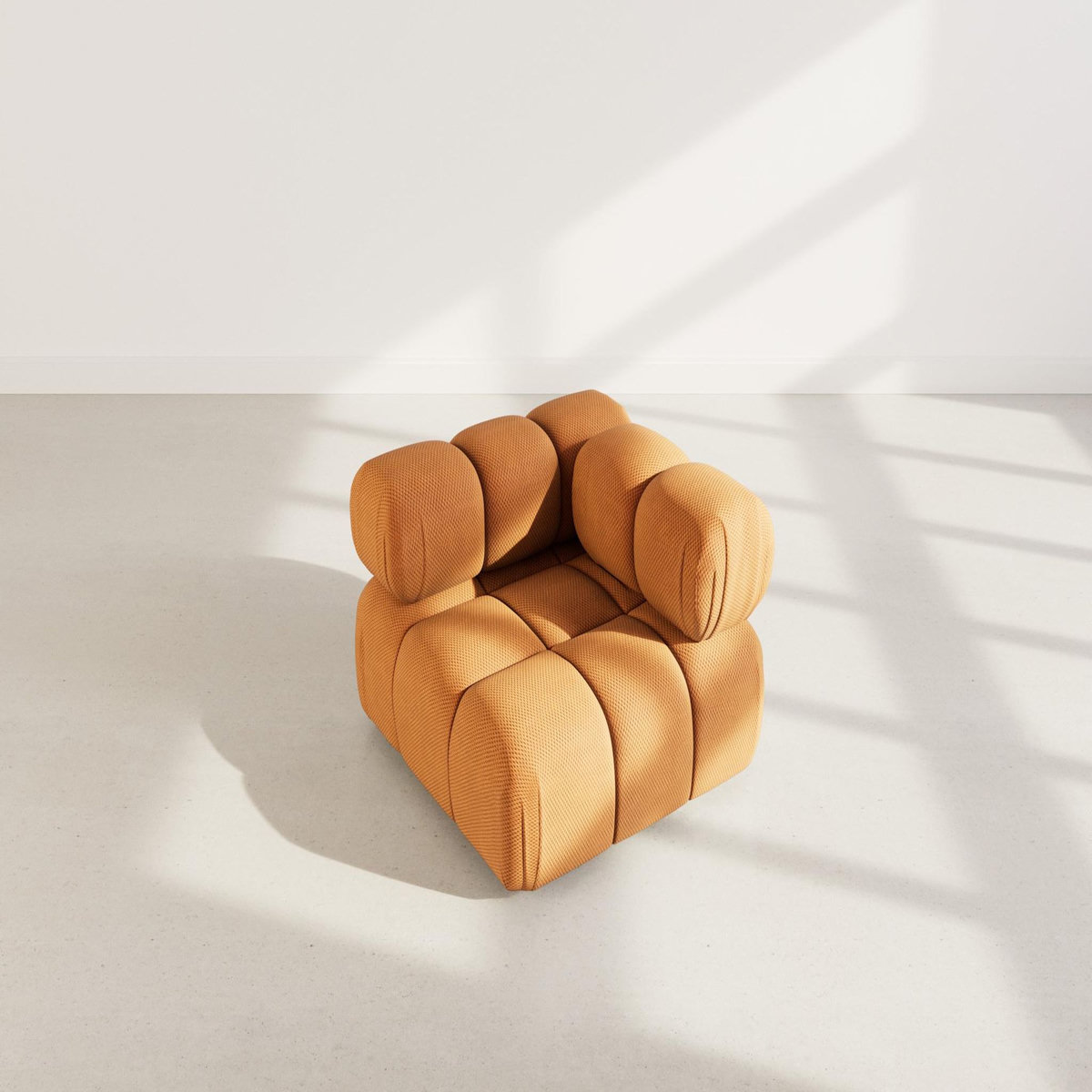 LISA DESIGN Ruby - module d'assise d'angle droit en velours texturé