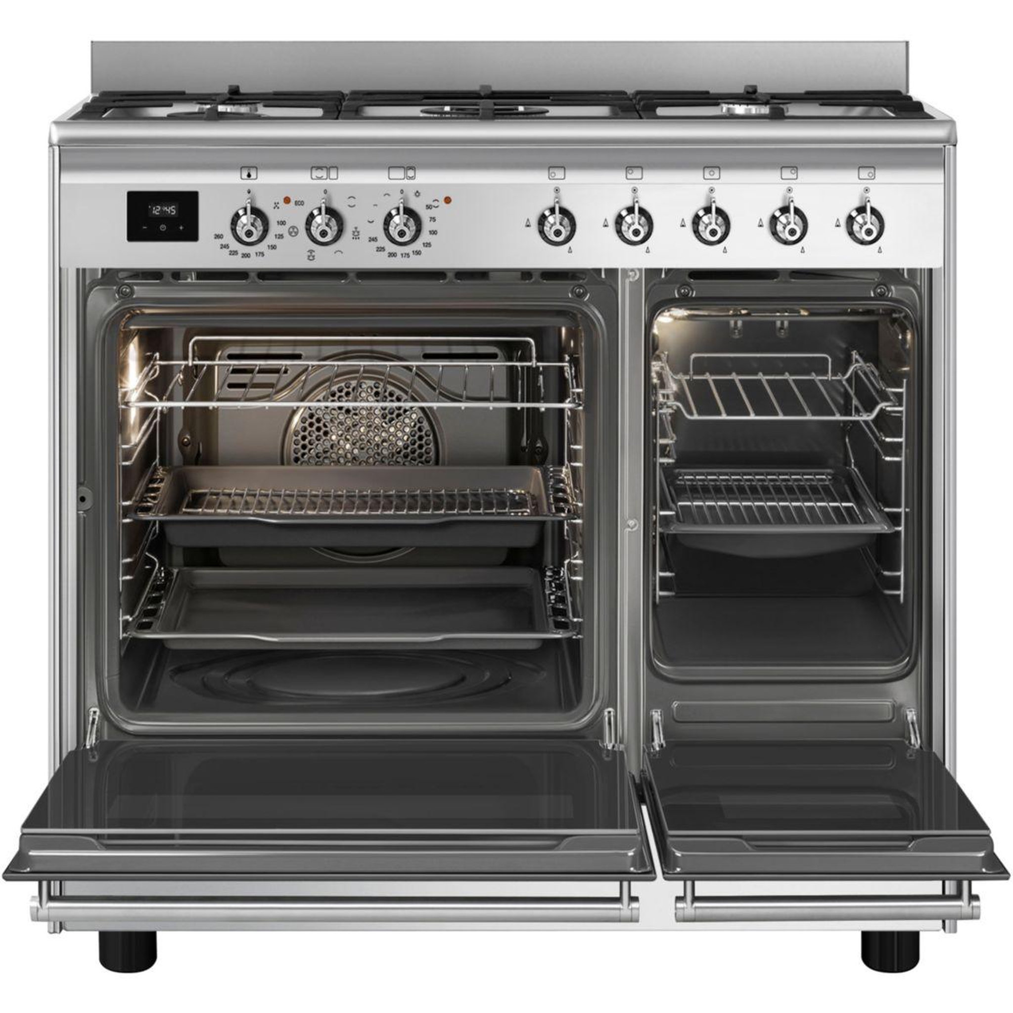 Voir la diapositive 3 : SMEG Piano de cuisson gaz cx92gm