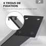 Voir la diapositive 5 : HOMCOM Lot de 2 pieds de table design industriel en croix - piètement antidérapant - dim. 70L x 8l x 72H cm - acier époxy noir