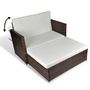 Voir la diapositive 3 : VIDAXL Canape de jardin Resine tressee Marron