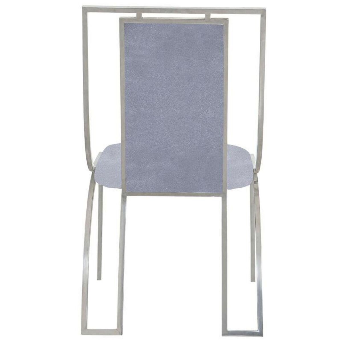 Paris Prix Lot de 2 Chaises en Velours  Lopin  90cm Argent