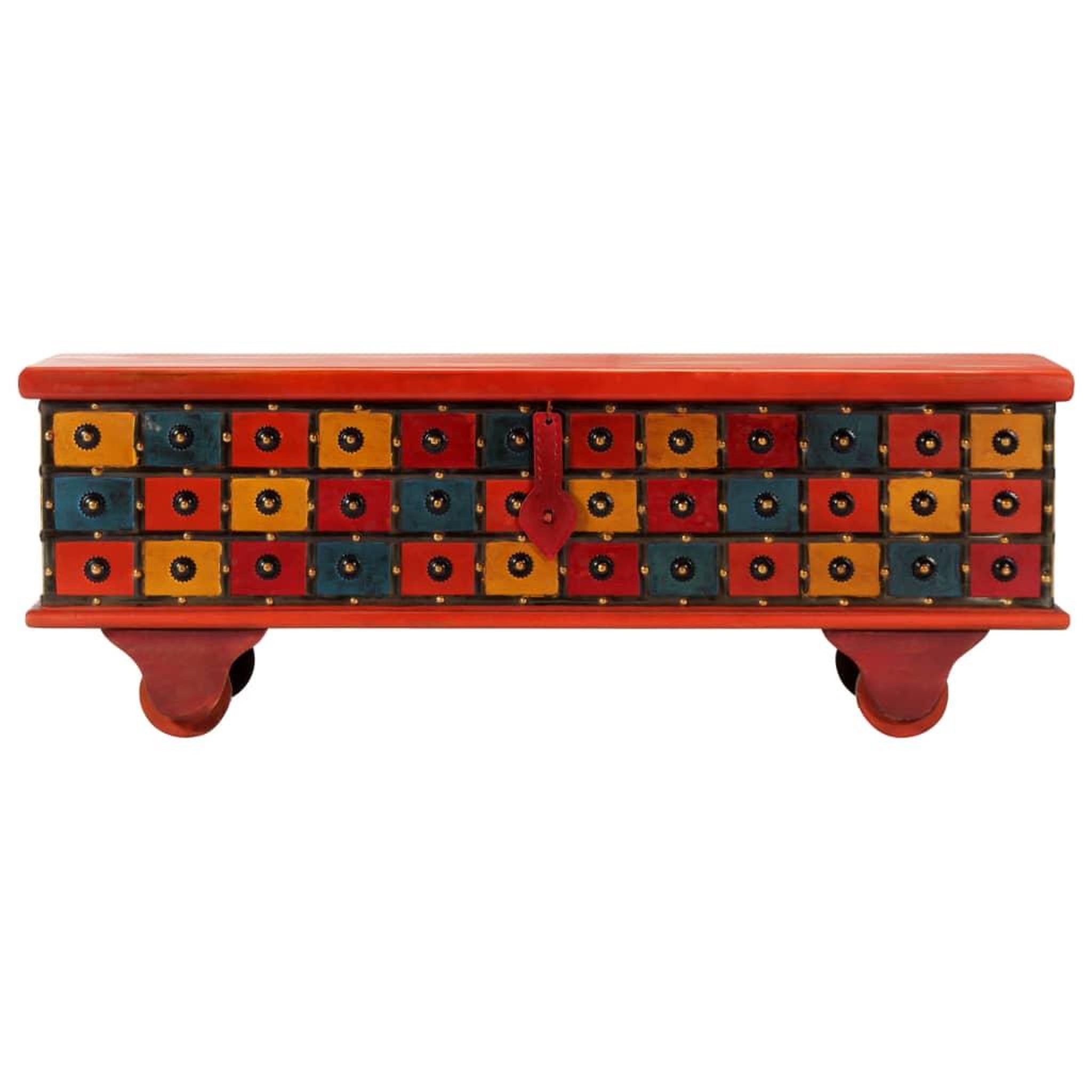 Voir la diapositive 4 : VIDAXL Boîte de rangement Rouge 110x40x40 cm Bois d'acacia massif