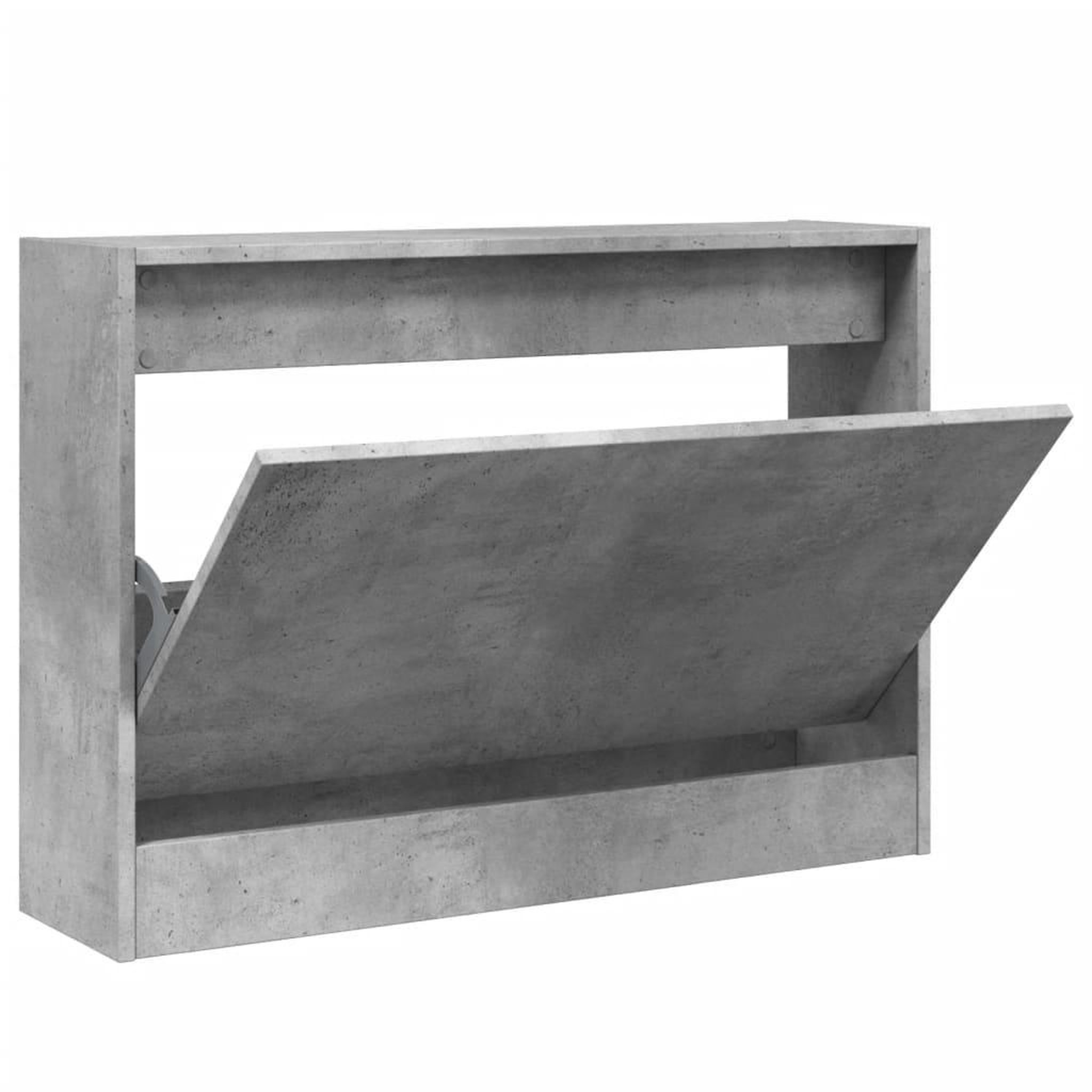 Voir la diapositive 2 : VIDAXL Armoire a chaussures gris beton 80x21x57 cm bois d'ingenierie