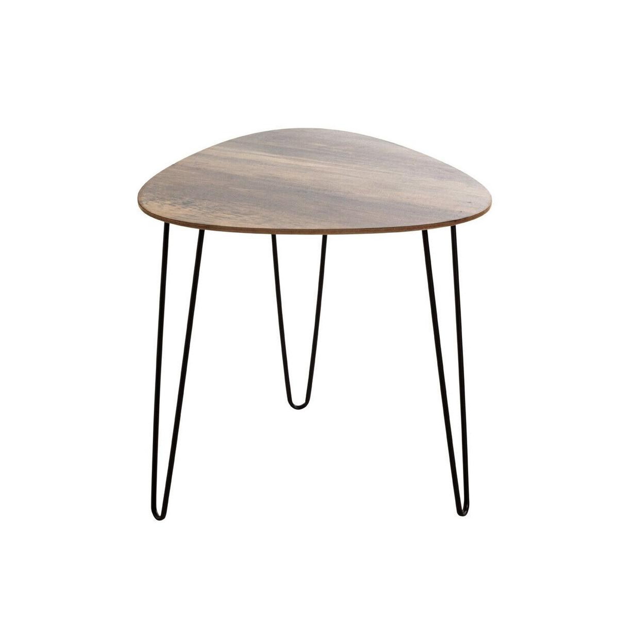 Voir la diapositive 2 : Paris Prix Table d'appoint design  ricio  48cm noir & chêne
