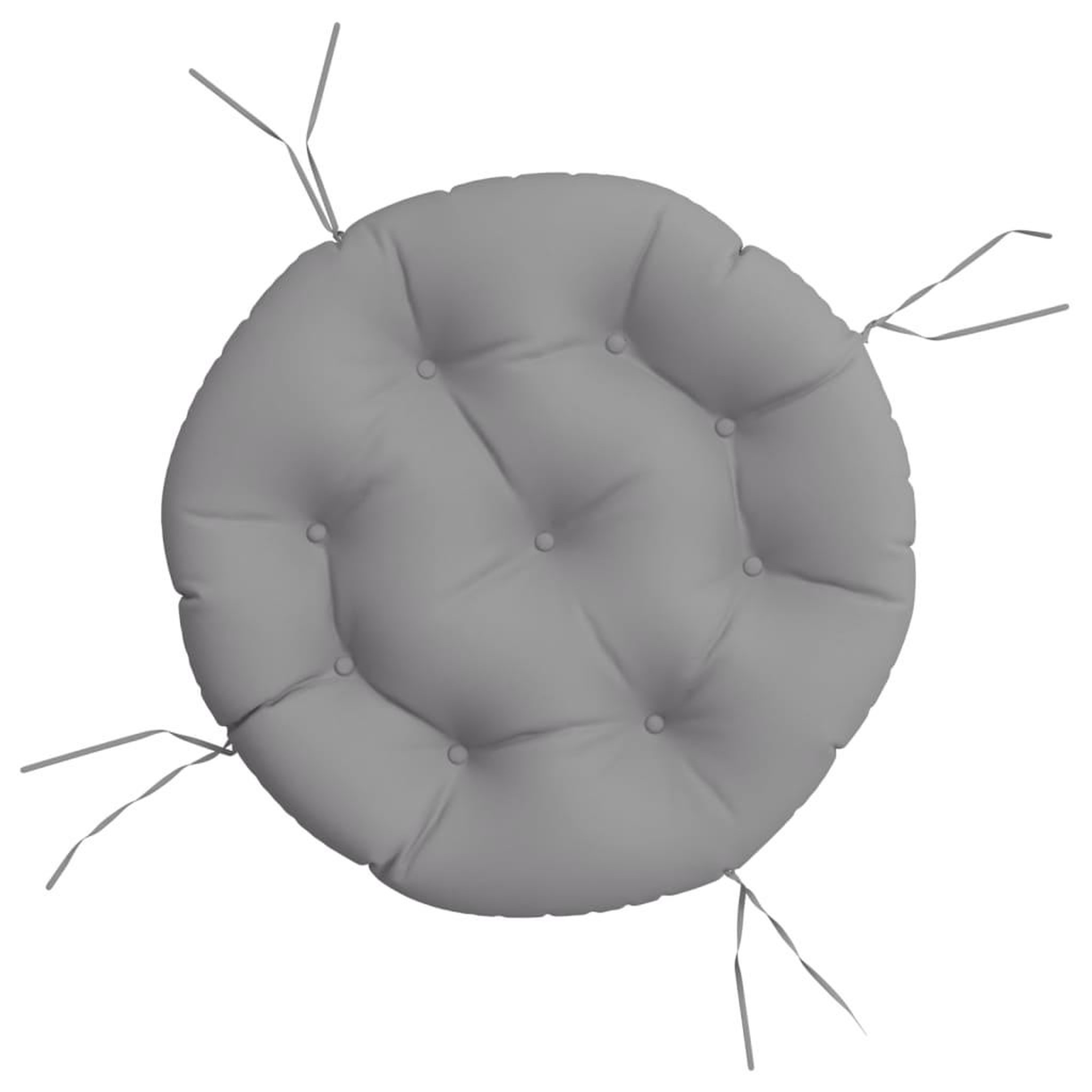 Voir la diapositive 2 : VIDAXL Coussin rond gris Ø 60 x11 cm tissu oxford