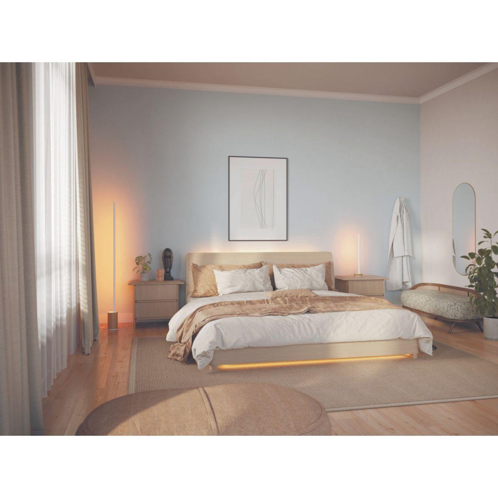 Voir la diapositive 4 : Philips Lampe connectée HUE W&C Gradient Sign Chene