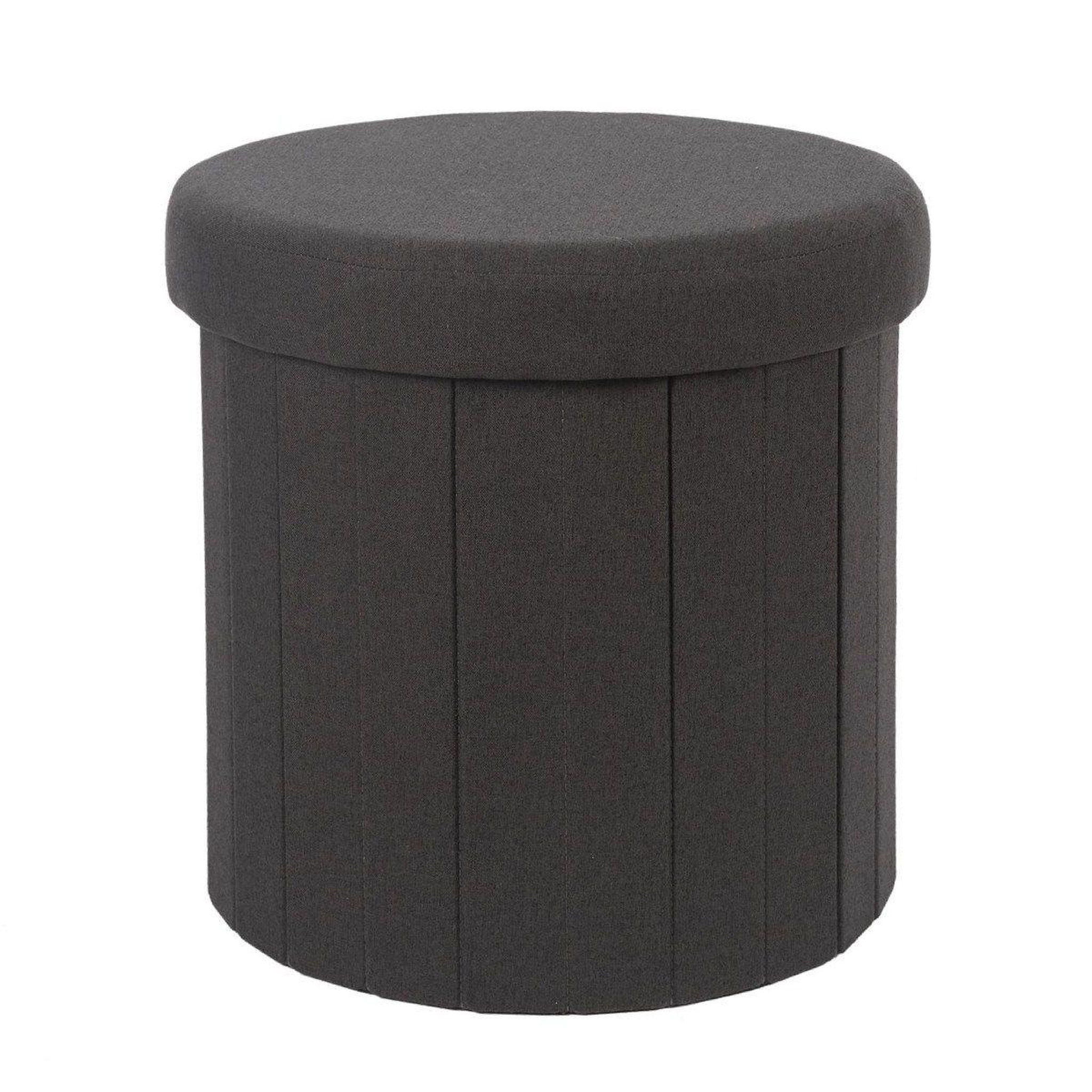 The Home Deco Factory Pouf coffre pliable  pills  38cm noir