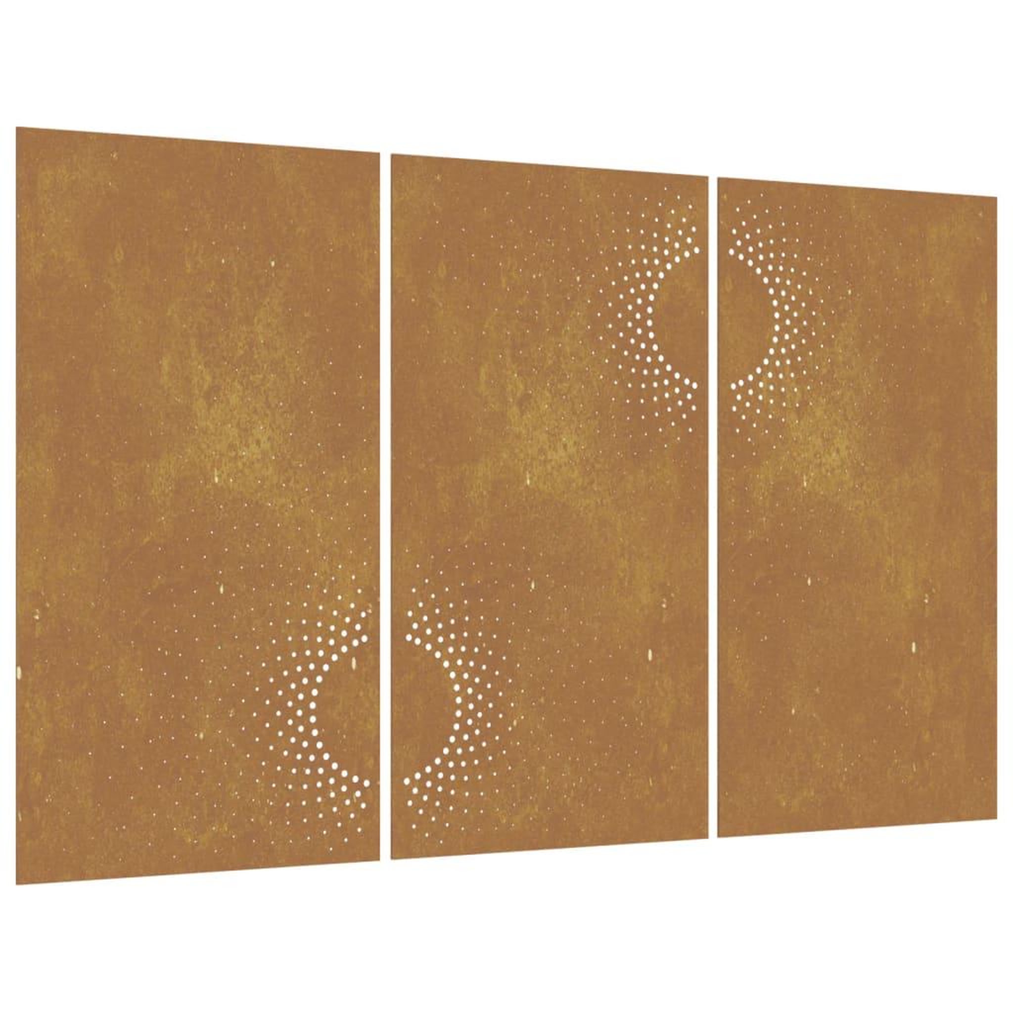 Voir la diapositive 2 : VIDAXL Decorations murales jardin 3 pcs 105x55 cm design du soleil