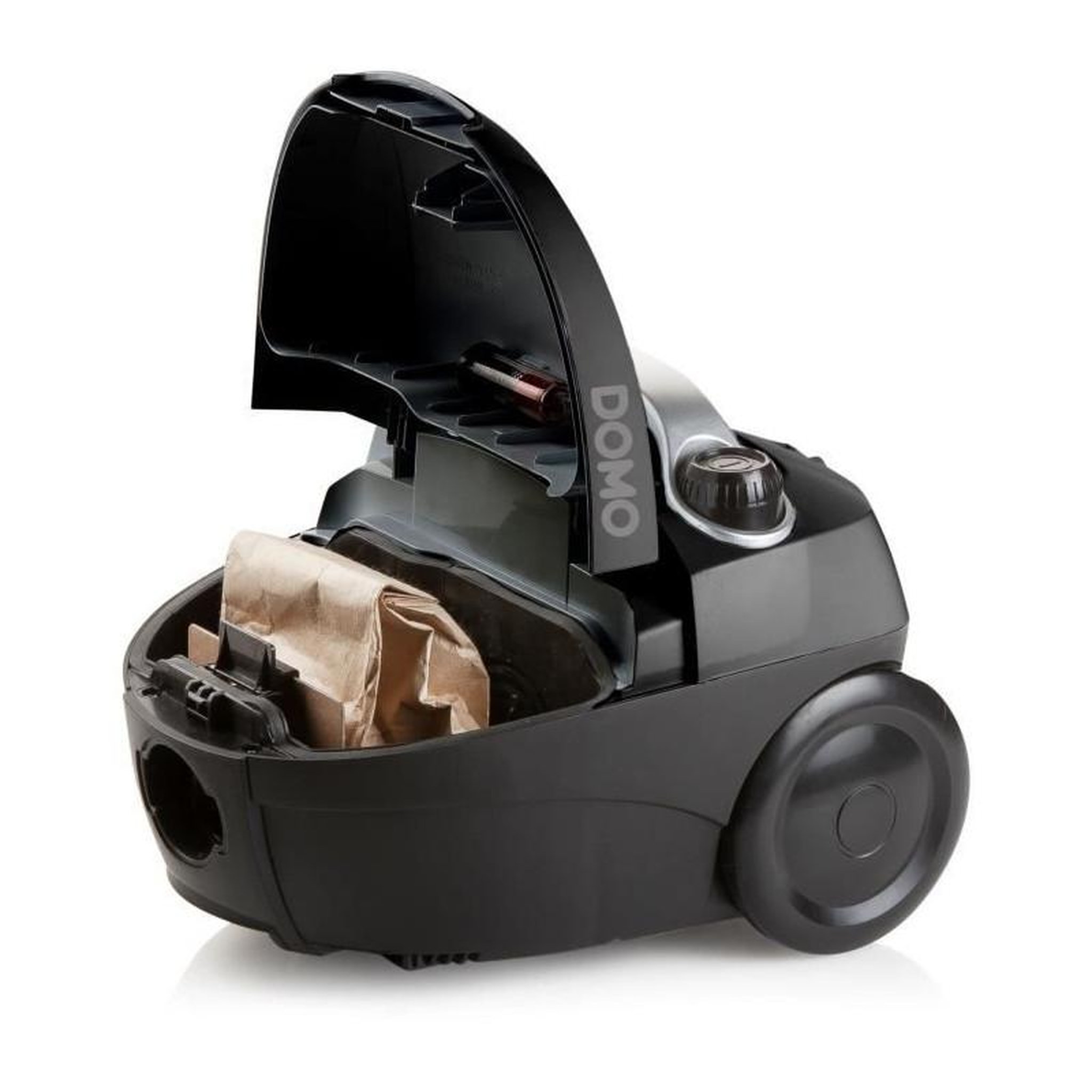 Voir la diapositive 4 : Domo DOMO DO1033S - Aspirateur compact avec sac 450W - Filtre HEPA10. Rayon d'action 7m .Capacité de sac de 1,5L.Flexible plastique
