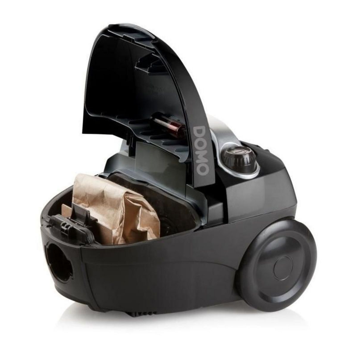 Domo DOMO DO1033S - Aspirateur compact avec sac 450W - Filtre HEPA10. Rayon d'action 7m .Capacité de sac de 1,5L.Flexible plastique