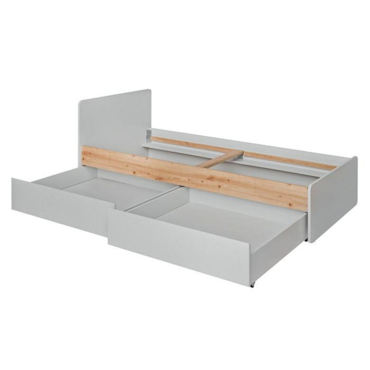 Paris Prix Lit Enfant & Tiroir  Vivero  90x200cm Gris & Naturel