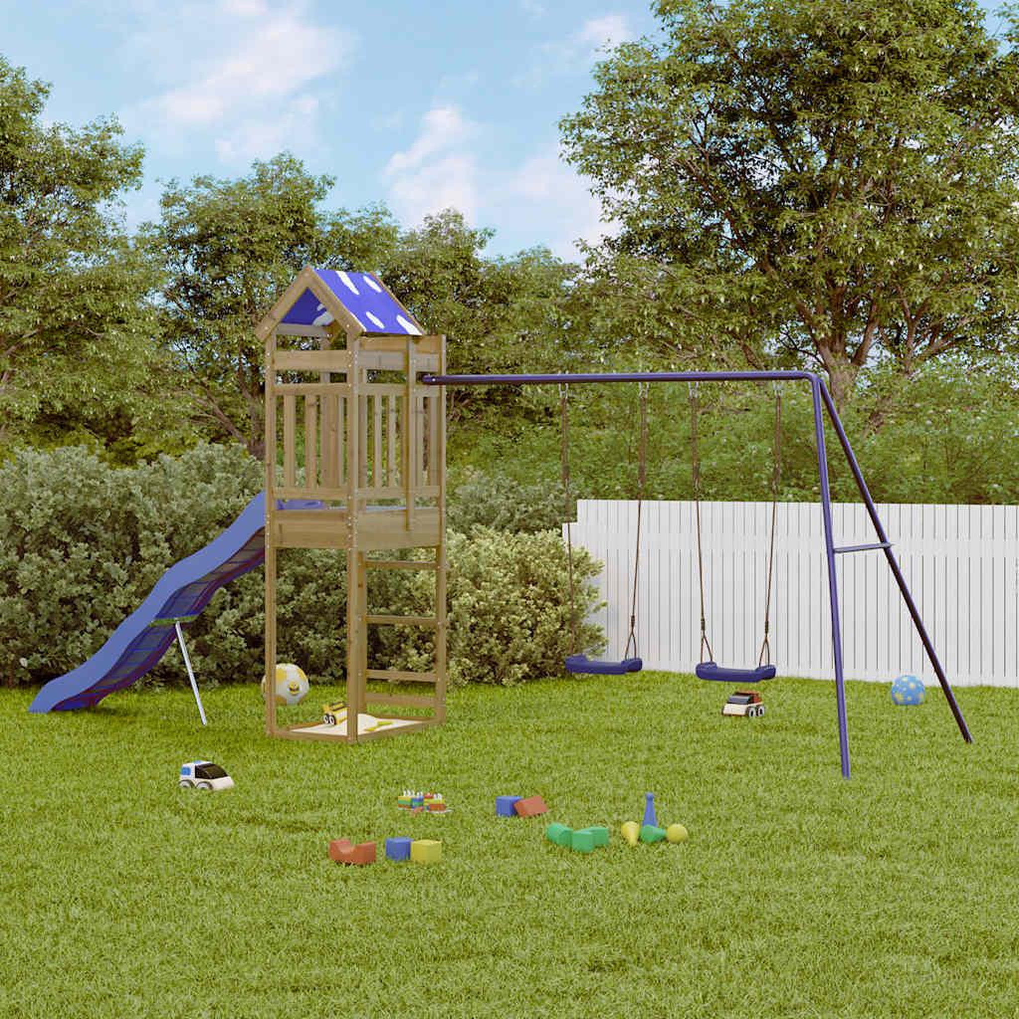 VIDAXL Aire de jeux d'exterieur bois de pin impregne