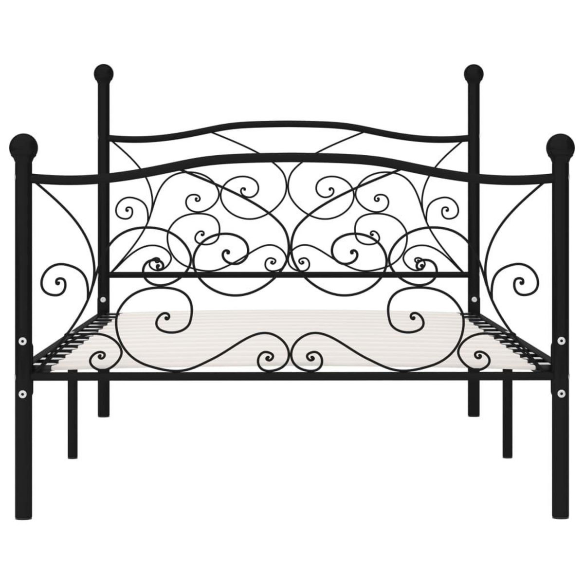 VIDAXL Cadre de lit sans matelas avec sommier a lattes metal 90x200 cm